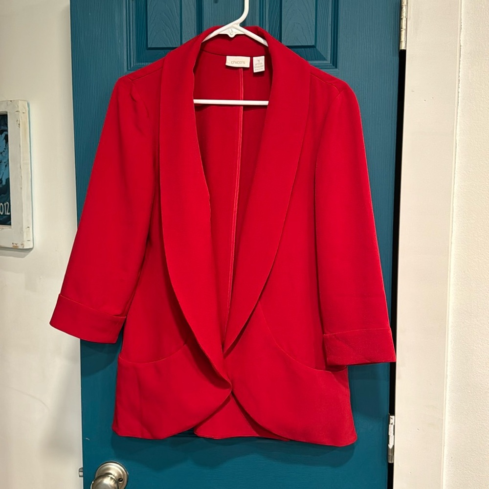 Chico’s red blazer - 8 (Chico’s size 1)